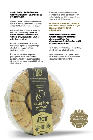 arland Dizim Kuru İncir 250 g - Resim 5