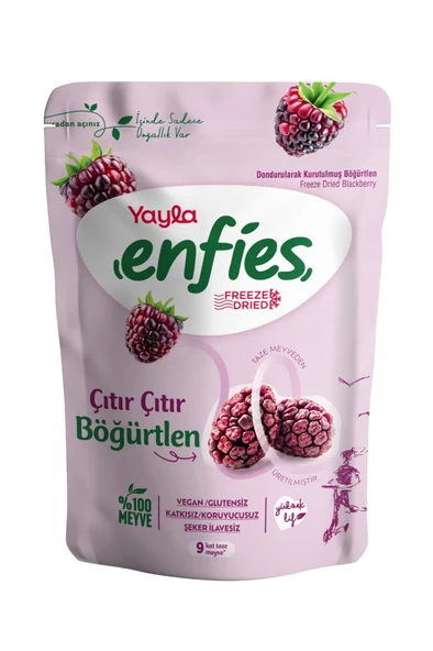 Yayla Enfies Freeze Dried Dondurularak Kurutulmuş Çıtır Meyve-Böğürtlen 15 gr ürün görseli 1