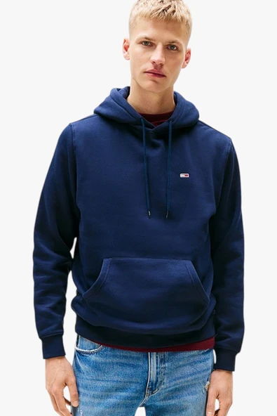 Tommy Hilfiger   TJM REG S FLAG HOODIE Erkek Mavi Sweatshirt - DM0DM20742 ürün görseli 1