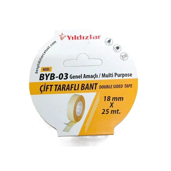 Yıldızlar  Byb-03 Çift Tarafli Filmik Bant 18 Mm*25 Mt ürün görseli 1