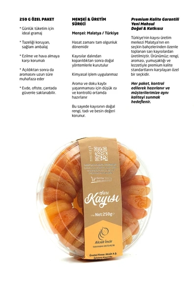 Malatya Sarı Kayısı 250g - Resim 3