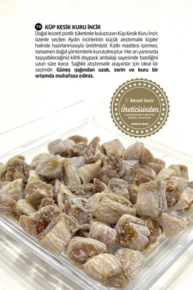 Küp Kesik Kuru İncir 100g - Resim 6