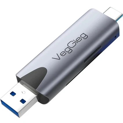VegGieg Type-C ve USB 3.0 Sd-Microsd Tf Kart Okuyucu ürün görseli 1