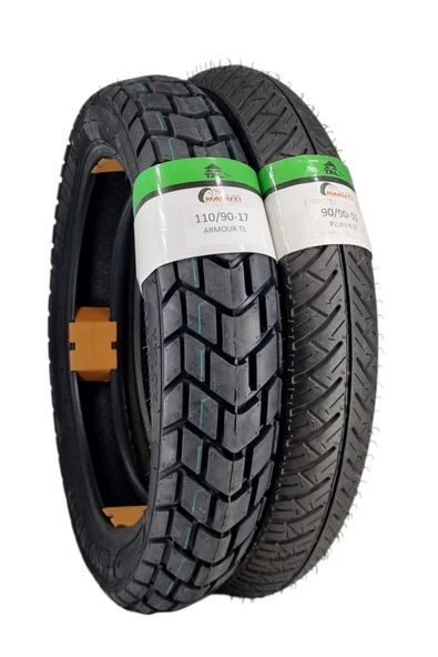 MARUTİ TYRES 110/90-17 ARMOUR VE 90/90-17 POWER ZF (TUBELESS - DUBLEKS) LASTİK TAKIMI ürün görseli 1