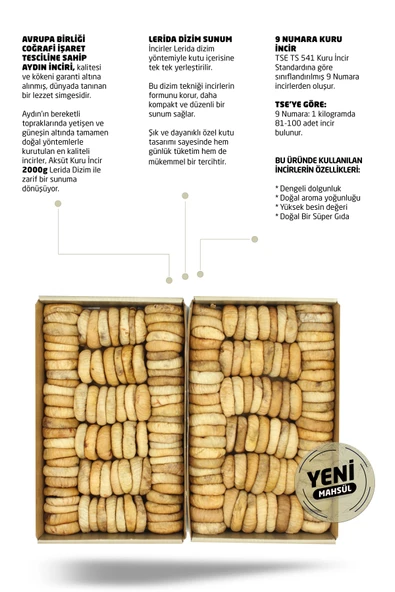 Kuru İncir 2000g Lerida Dizim - Resim 3