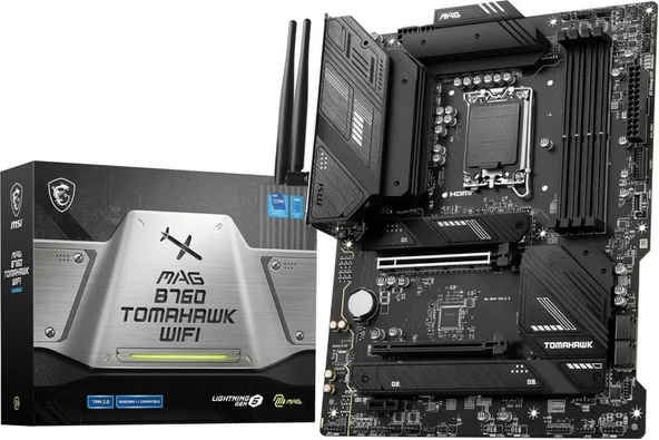 MSI MAG B760 Tomahawk Wi-Fi Intel LGA1700 DDR5 ATX Anakart Teşhir ürün görseli 1