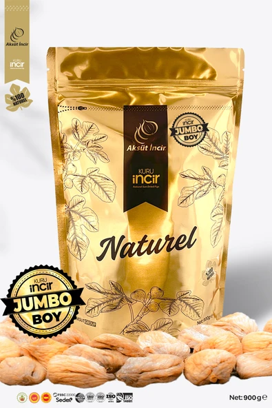 JUMBO Boy 900g Gold Doypack Kuru İncir  Aydın İnciri (AB Coğrafi İşaretli) ürün görseli 1