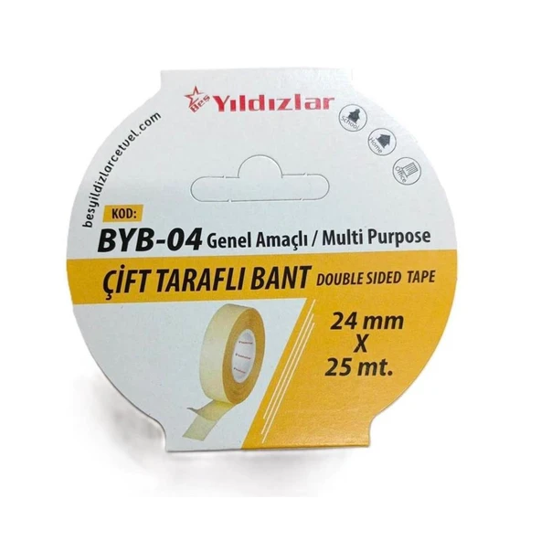Yıldızlar  Byb-04 Çift Tarafli Filmik Bant 24 Mm*25 Mt ürün görseli 1
