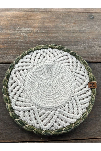 home inn Jüt Halat Supla 33 cm El Örmesi Hasır Amerikan Servis Boho Tasarım ürün görseli 1