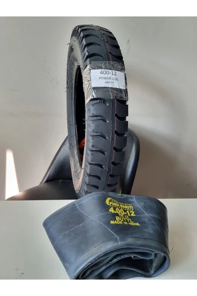 MARUTİ TYRES SET 400-12 POWERLUG (TUBETYPE) MOTORSİKLET/SEPET LASTİĞİ VE İÇ LASTİK POWER LUGSET POWER ürün görseli 1