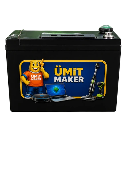 12.8V 12Ah Lifepo4 Extra Özellikli Taşınabilir Güç İstasyonu + Şarj Aleti İçindedir ürün görseli 1
