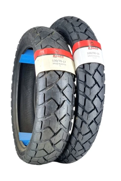 RALCO TYRES 130/70-17 VE 100/90-19 (TUBELESS - DUBLEKS) SPEED BLASTER LASTİK TAKIMI ürün görseli 1