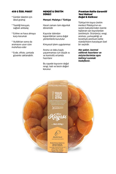 Malatya Sarı Kayısı 450g - Resim 3