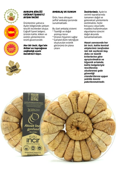 arland Dizim Kuru İncir 250 g - Resim 3