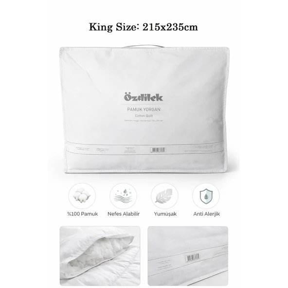 Özdilek Battal Çift Kişilik (King Size) %100 Pamuk Yorgan (215x235) ürün görseli 1