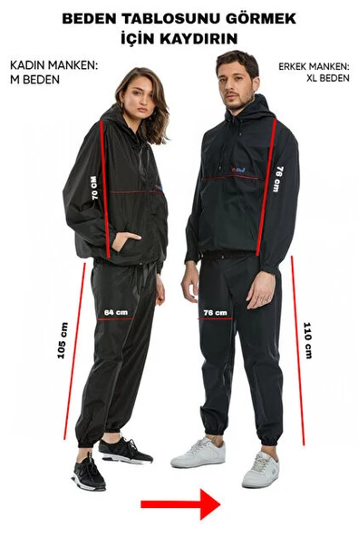 FitBlue Unisex Termal Sauna Eşofman Takımı - L BEDEN ürün görseli 1