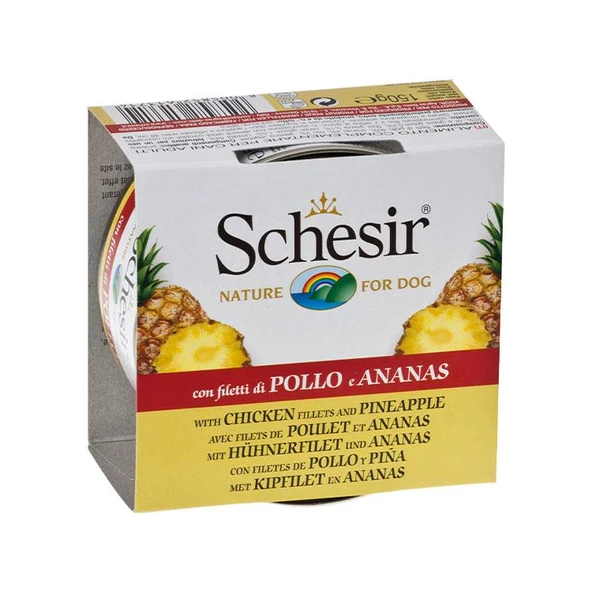 Schesir Jelly Tavuk ve Ananas Jöle İçinde Yetişkin Köpek Konservesi 150 Gr ürün görseli 1