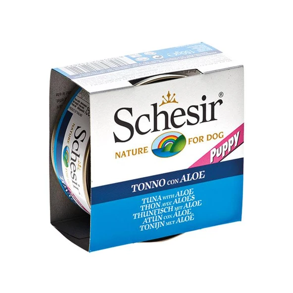 Schesir Jelly Ton Balığı ve Aloe Vera Jöle İçinde Yavru Köpek Konservesi 150 Gr ürün görseli 1