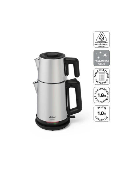 Arzum AR3158 Neosteel Inox Çay Makinesi ürün görseli 1