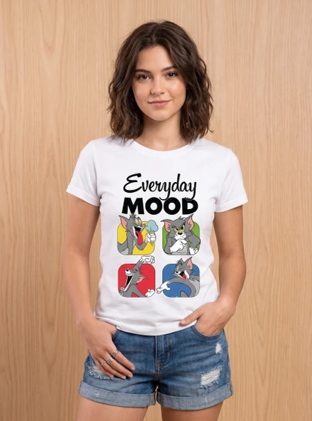 Tom ve Jerry Mood ütü ile uygulanabilen DTF tekstil baskı ürün görseli 1