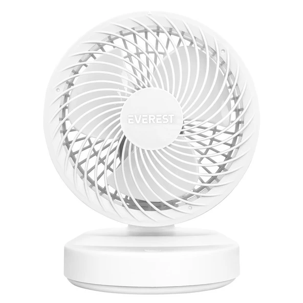 Everest EFN-508 Beyaz 7 İnç 3 Kademeli 2100 RPM Hız Masaüstü Usb Fan ürün görseli 1