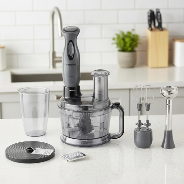 Homend Functionall 2851H Mutfak Robotu Antrasit Siyah ürün görseli 1