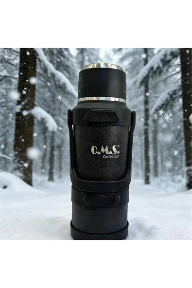 OMS STORMTHERMO - 5 Pcs. Plus Paslanmaz Çelik 72 Saat Sıcak & Soğuk Termos ( 8503 - 2,5 Litre - Siyah ) ürün görseli 1