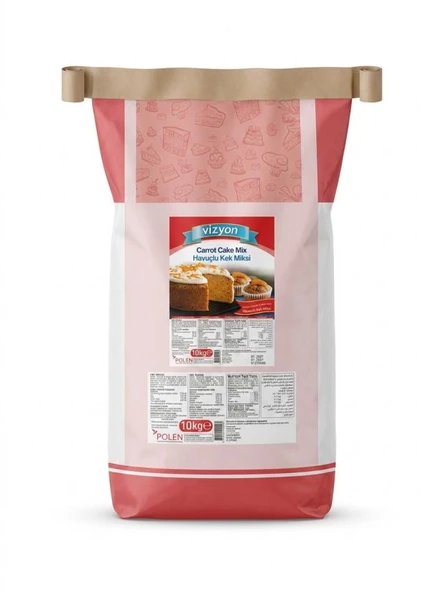 Vizyon Havuçlu Kek Miksi (Carrot Cake Mix) - 10 kg ürün görseli 1