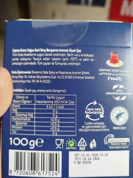 Lipton  Early Grey Tomurcuk - Resim 2