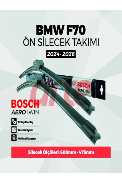 Bmw 1 F70 Ön Silecek Takımı Tem. 2024-2026 Uyumlu | Aerotwin Serisi | 2'li Set | ürün görseli 1