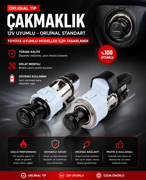 Toyota Corolla Uyumlu(efsane Kasa) Komple Çakmak Çakmaklık Seti 1993-1997 ürün görseli 1
