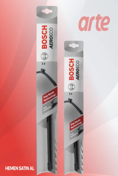Mitsubishi Attrage | 2018-2026 Uyumlu | Bosch Aeroeco/Flatwiper Serisi Ön Silecek Takımı | 2'li Set ürün görseli 1