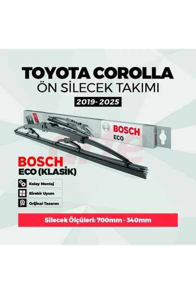 Toyota Corolla Eco Ön Silecek Takımı 2019-2025 ürün görseli 1