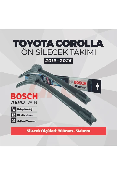 Toyota Corolla Ön Silecek Takımı 2019-2025 Uyumlu | Aerotwin Serisi | 2'li Set | Ar705 ürün görseli 1