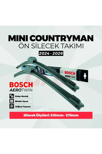 Mini Countryman Bmw Ön Silecek Takımı Mar. 2024-2026 Uyumlu | Aerotwin Serisi | 2'li Set | ürün görseli 1