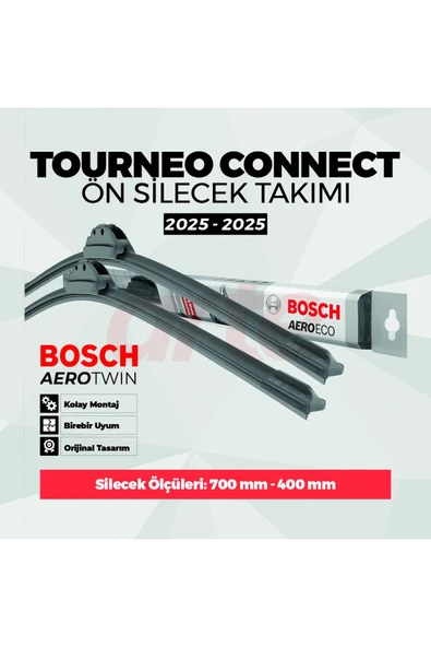 Ford Tourneo Connect 3 Şub. 2022-2025 Uyumlu Ön Silecek Takımı | Aeroeco Serisi | 2'li Set | ürün görseli 1