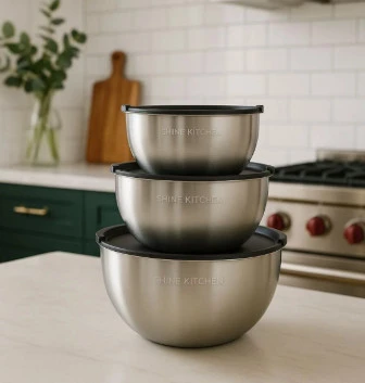 Shine Kitchen 9 Parça Karıştırma Kabı Seti  Çok Amaçlı Mutfak Hazırlık Seti ürün görseli 1