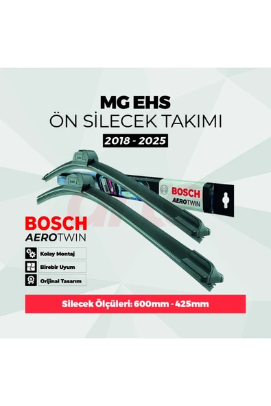 Mg EHS Ön ve Arka Silecek Takımı Tem. 2018-2024 Uyumlu | Aerotwin Serisi | 3'lü Set | ürün görseli 1