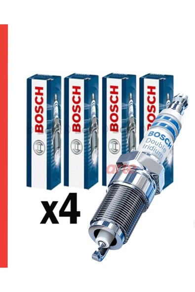 Nissan Primera (P12) 1.6 / 1.8 / 2.0 (2002-2008) Uyumlu | Bosch Çift Iridyum Buji Takımı | 4 Adet | ürün görseli 1