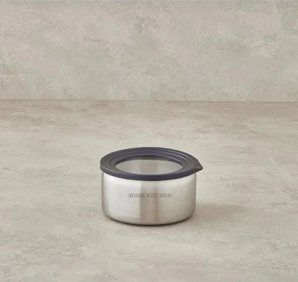 Shine Kitchen 12 Cm Saklama Kabı  Kapaklı Çok Amaçlı Mutfak Kabı ürün görseli 1