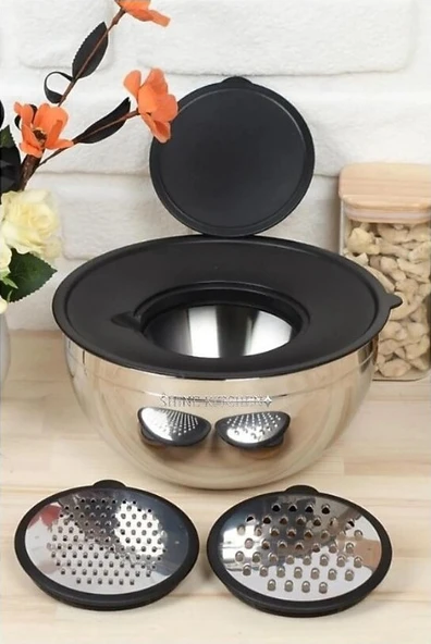 Shine Kitchen 24 Cm 5 Parça Karıştırma Kabı Seti Çok Amaçlı Mutfak Hazırlık Seti ürün görseli 1