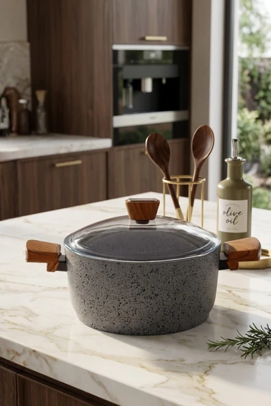 Bonera Granit 20 cm İndüksiyon Tabanlı Derin Tencere ürün görseli 1