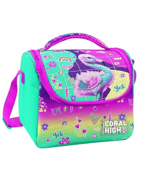Coral High Flamingo Desenli Thermo Beslenme Çantası 11880 ürün görseli 1