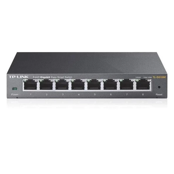 Tp-Link TL-SG108E 8 Port 10-100-1000 Mbps Easy Smart Switch ürün görseli 1