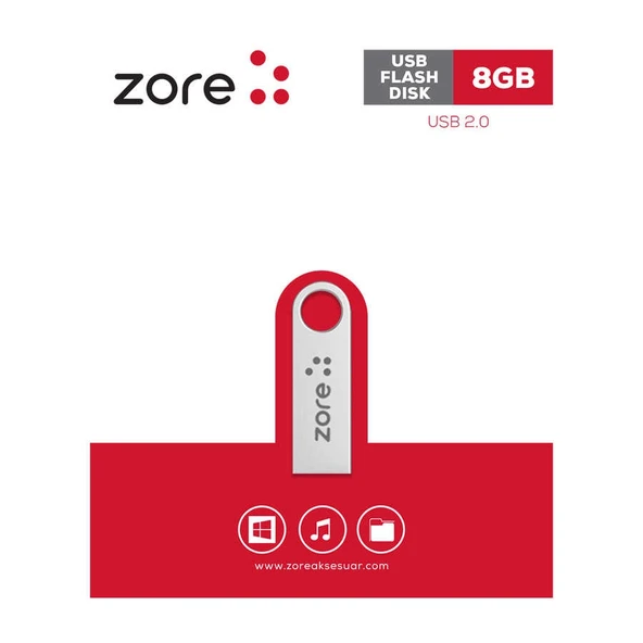 Zore Metal USB Flash Disk 8GB ürün görseli 1