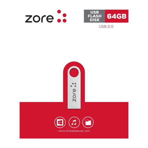 Zore Metal USB Flash Disk 64GB ürün görseli 1