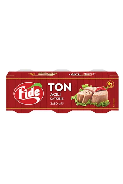 Fide Ton Balığı Acılı 3X80 gr ürün görseli 1