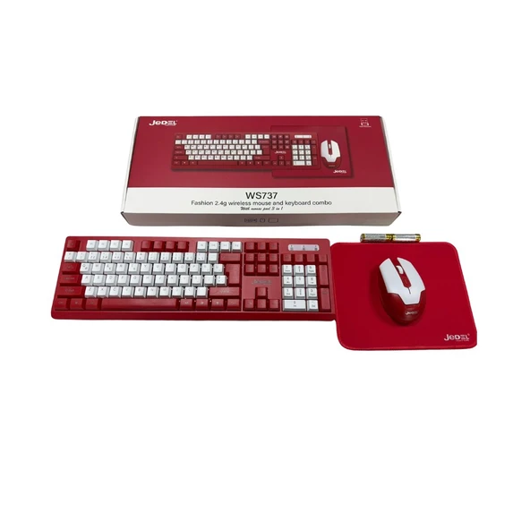 TR Jedel WS737 Wireles Klavye Mouse Pad 800-1200-1600 DPI 1 AA Battery 3 Million Times Switch ürün görseli 1