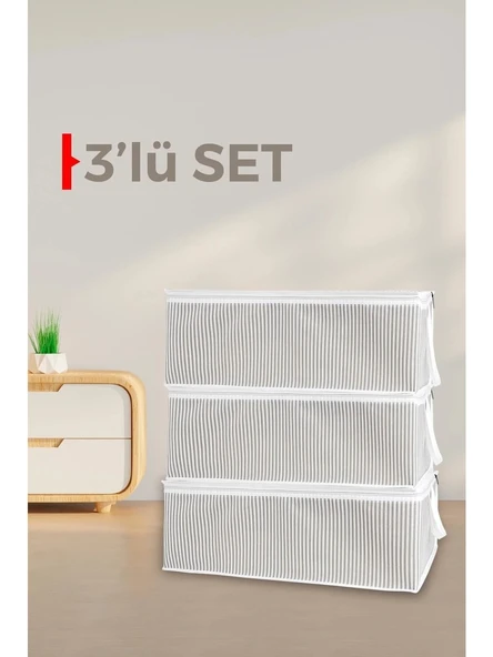 3 Adet Hurç Baskılı Hurç 50 x 30 x 20 cm Yastık Kıyafet Battaniye Hurcu ürün görseli 1