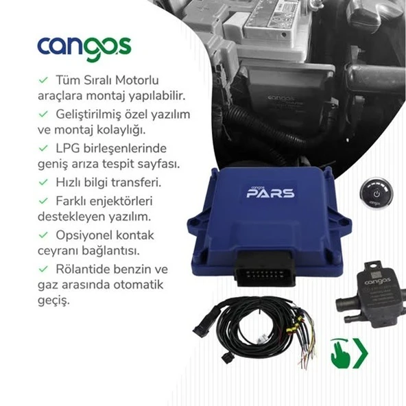 ATİKER Cangaz  Sıralı LPG ECU EKÜ MAP Tesisat Anahtar Düğme Seti Tüm Araçlara Uygun ürün görseli 1